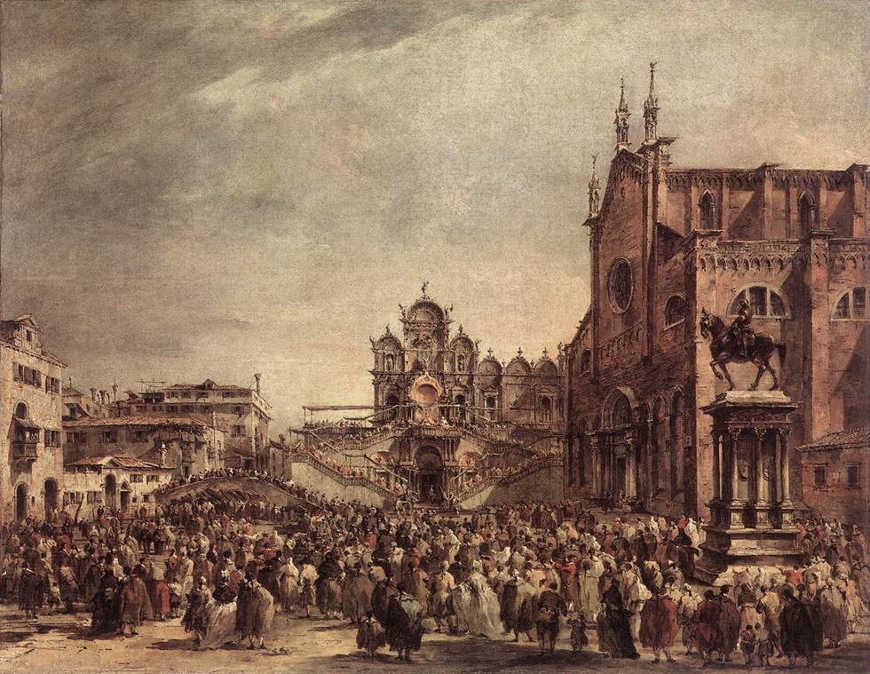 Pope Pius VI Blessing the 
People on Campo Santi Giovanni e Paolo